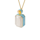 Orbita necklace, Octagon cut crytsal, Multicolored, Gold-tone plated